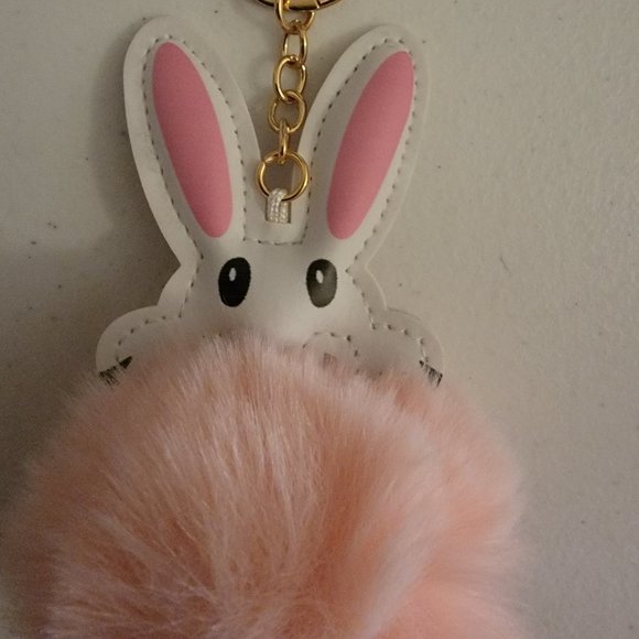 Bunny Pom Pom Purse Charm/Keychain - Picture 4 of 4